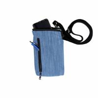 Jeanstasche "Karo" praktische Umhängetasche, Gassi-Tasche, Schultertasche, Handytasche zum umhängen Bild 3