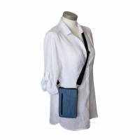 Jeanstasche "Karo" praktische Umhängetasche, Gassi-Tasche, Schultertasche, Handytasche zum umhängen Bild 5