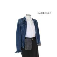 Jeanstasche "Karo" praktische Umhängetasche, Gassi-Tasche, Schultertasche, Handytasche zum umhängen Bild 8