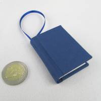 Minibuch Dekoration, dunkel-blau, Mini-Notizbuch, handgefertigt Bild 2