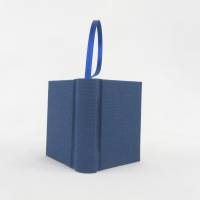 Minibuch Dekoration, dunkel-blau, Mini-Notizbuch, handgefertigt Bild 3