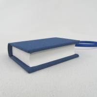 Minibuch Dekoration, dunkel-blau, Mini-Notizbuch, handgefertigt Bild 4