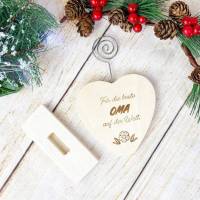 Personalisierte Herz Tischkarte, Platzhalter, Weihnachtsgeschenk für die beste Oma (oder auch Opa, Mama, Papa) Bild 4