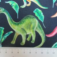 French Terry, Sweat  Dinosaurier, Palmen, marine Oeko-Tex Standard 100(1m/18,-€) Bild 4