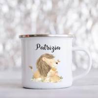 Personalisierte Tasse mit Name Mädchen Junge Löwe Bild 2