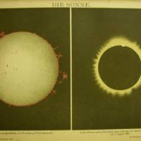 1894 Original Farblithographie -  Die Sonne Bild 1