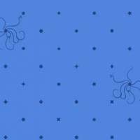 Patchworkstoff Alison Glass Sunprints Diatom in blau, aufgedruckte Sterne und Fäden, Baumwolle Bild 1