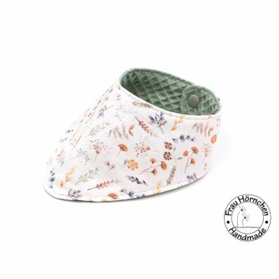 Baby * Halstuch * Wendehalstuch * Blumen & Waffelpique  * Wunschname