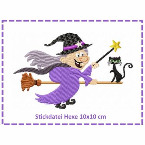 Stickdatei Hexe3 10x10
