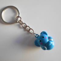 blau Elefant   3D Glöckchen   Schlüsselanhänger  Schelle  Glücksbringer Bild 2