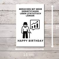 Geburtstagskarte "Statistik zum Geburtstag" als sofort Download PDF mit Umschlag Bild 2