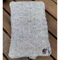 Taschentücher-Tasche - TaTüTa - für herkömmliche Papiertaschentücher - Leinen grau mit roten Dots Bild 3