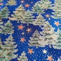 Patchworkstoff Sterne mit hellblauem Rand auf blauem Hintergrund - Robert Kaufmann Nr. 47 Bild 4
