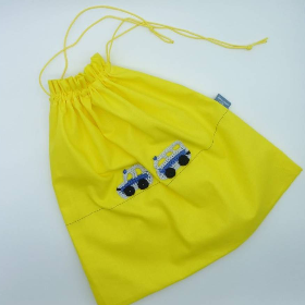 Turnbeutel, Kleiderbeutel, 'Polizei-Autos', Unikat hessmade