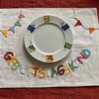 Tischset, Tischläufer, Geburtstag, Tischdecke,  Geburtstagskind, Geburtstagsdekoration, Kindergeburtstag, 45 x 35cm Bild 2