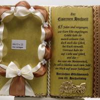 Deko-Buch zur Eisernen Hochzeit für Foto (mit Holz-Buchständer) Bild 2