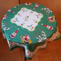 vintage, Nikolaus quadratische Tischdecke grün, Mitteldecke Bild 1