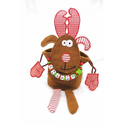 Nikolausstiefel Weihnachtsbeutel mit Name Elch