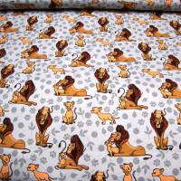 Baumwolljersey kleiner Löwe Babylöwe und Papa-Löwe auf grau von Glünzstoffe Kinderstoffe Shirt Meterware Bild 5