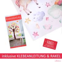 218 Wandtattoo Einhorn bunt Regenbogen Sterne - in 4 Größen - schöne Kinderzimmer Sticker Bild 5