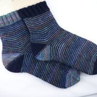 Socken handgestrickt, Größe 40/41 Sofasocken aus dickem Garn, dick und schick 6-fädig Bild 1