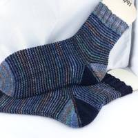 Socken handgestrickt, Größe 40/41 Sofasocken aus dickem Garn, dick und schick 6-fädig Bild 5