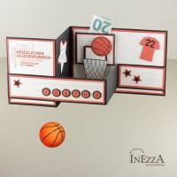Geburtstagskarte Basketball Herrenkarte personalisierbar Glückwunschkarte Geldgeschenkkarte Bild 1