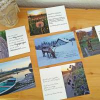 Postkarten Set inspirierende Sprüche |  "Jahreskalender" Holz-Sockel Bild 3