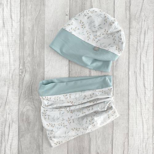 Beanie & Loop in deiner Wunschgröße *Weidenzweige*