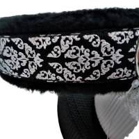 Hundehalsband Barock 45-50 cm verstellbar Halsband schwarz weiß silber verstellbar Bild 3