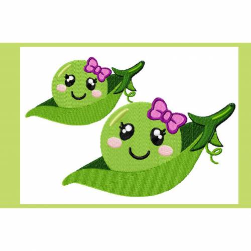 Stickdatei, Erbse in 2 größen