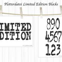 Plotterdatei Limited Edition Blocks, Buchstaben und Schriftzug, 2 Designs Bild 2