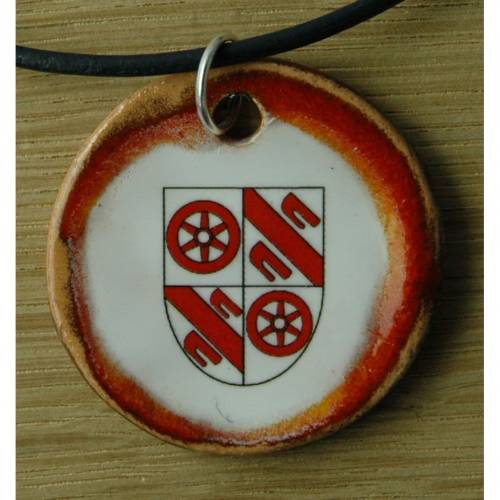 Orgineller Keramik Anhänger: Zunft Zeichen Symbol Zimmermann, Geschenk, Kette, Schmuck, Herren, Kinder, Damen, Mädchen,