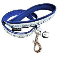 Hundehalsband Lilly blau ab Größe 30 cm Halsband mit Zugstopp blau Softshell Polsterung Bild 2