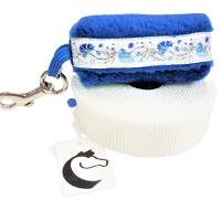 Hundehalsband Lilly blau ab Größe 30 cm Halsband mit Zugstopp blau Softshell Polsterung Bild 3