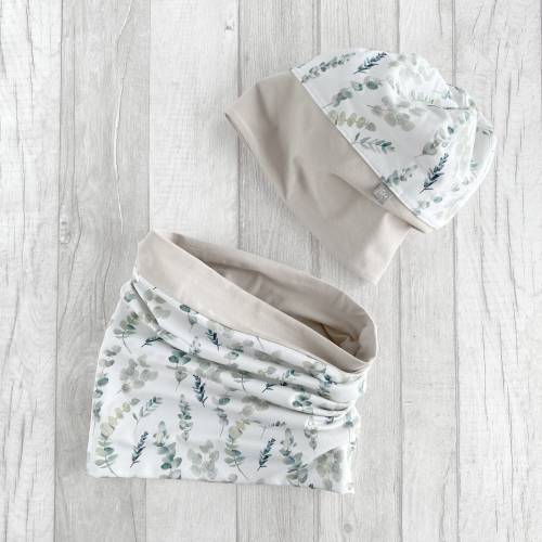 Beanie & Loop in deiner Wunschgröße *Eukalyptus*