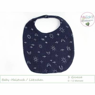 Baby-Halstuch Musselin blau BW