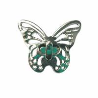 Taschenverschluss Schmetterling #1 silber Bild 1