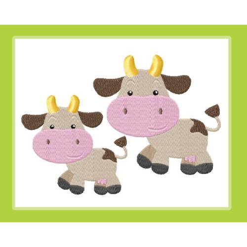 Stickdatei, Kuh 100x95  + 120x112 mm