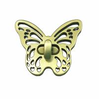 Taschenverschluss Schmetterling #2 altmessing Bild 1