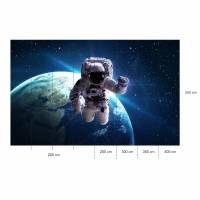 T-07 Fototapete Weltall Astronaut Vliestapete Kinderzimmer Tapete inkl. Kleister Bild 3