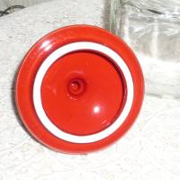 Vorratsgefäß Vorratsglas rot Keramik 70er Bild 5