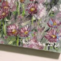 SEPTEMBERKRAUT ROSA - ShabbyChic Blumenbild auf 3,5cm dickem Galeriekeilrahmen 30cmx30cm Bild 6