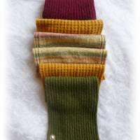 Gestrickter Schal aus Baumwolle,Wolle,Alpaka - Geschenk,flauschig,weich,warm,modern,grün,curry Bild 3
