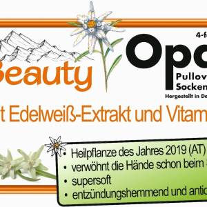 Sockenwolle Opal Beauty 4 fädig mit Edelweiß-Extrakt und Vitamin E (Farbe: Silberstar der Alpen) Bild 2