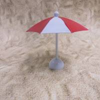 Miniatur Sonnenschirm , Schirm  zur Dekoration oder zum Basteln für den Feengarten oder Puppenhausgarten Bild 1