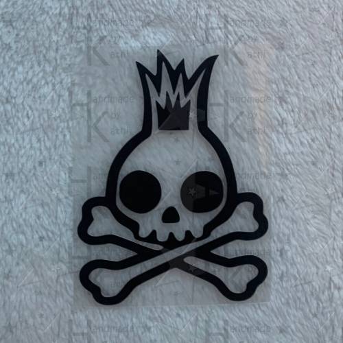 Bügelbild - Cooler Totenkopf als Punk - viele mögliche Farben