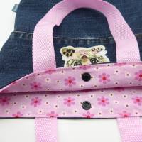 Kindertasche 'Katzenkind', Mädchentasche, KiGa-Tasche, Jeans-Upcycling Bild 3
