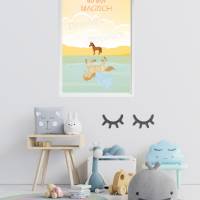 Motivation Poster, Spruchserie - Du bist magisch, Geschenk für Kinder, Wanddekoration Bild 2