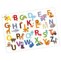 Kinder Tier ABC Poster A3/ A2/ A1 *nikima* in 3 verschiedenen Größen Alphabet Bild 1